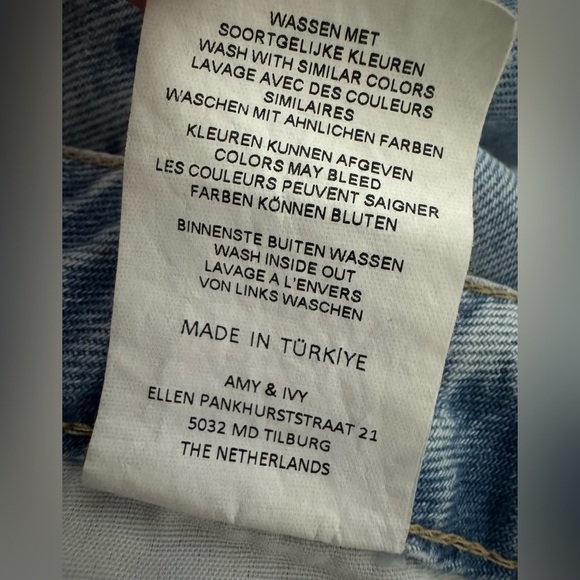 Amy & Ivy Wide Leg Cargo Jeans​ High Rise Light Wash Blue Denim Baggy Size 26 - Picture 8 of 14